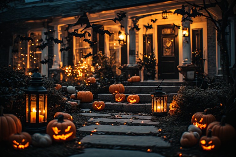 Outdoor Halloween decorating inspiration