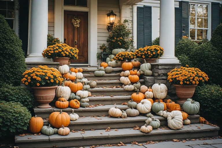 Editorial inspiration for a beautifully decorated autumn front porch