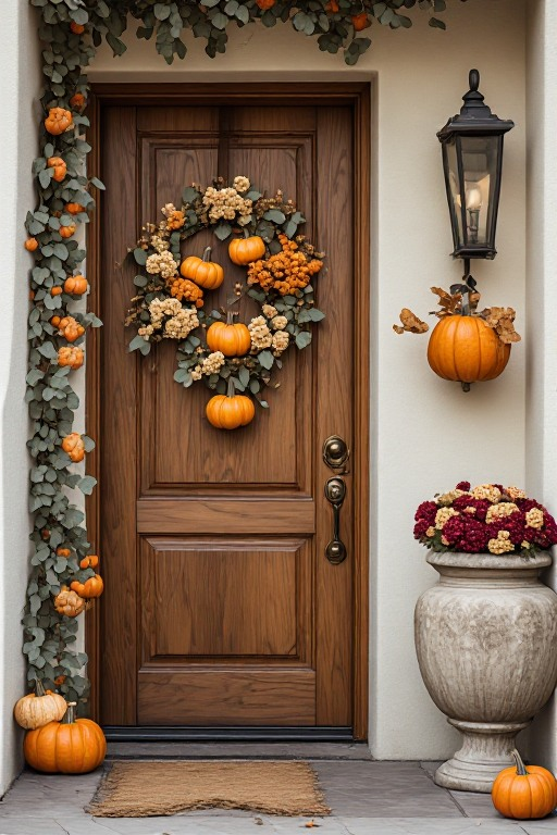 Autumn front entrance design and styling inspiration
